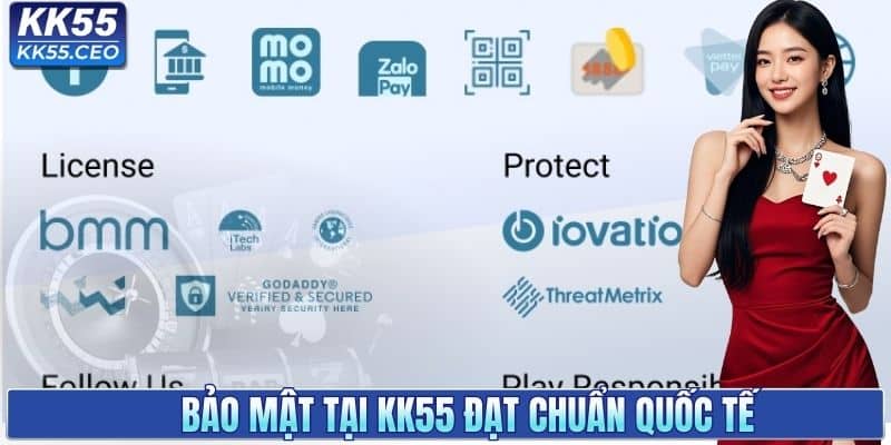 Bảo mật tại KK55 đạt chuẩn quốc tế